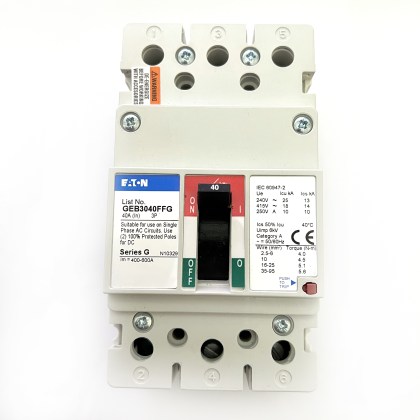 Eaton MEM GEB3040FFG GEE3040FFG Series G 40A 40 Amp 3 Pole Phase MCCB Circuit Breaker